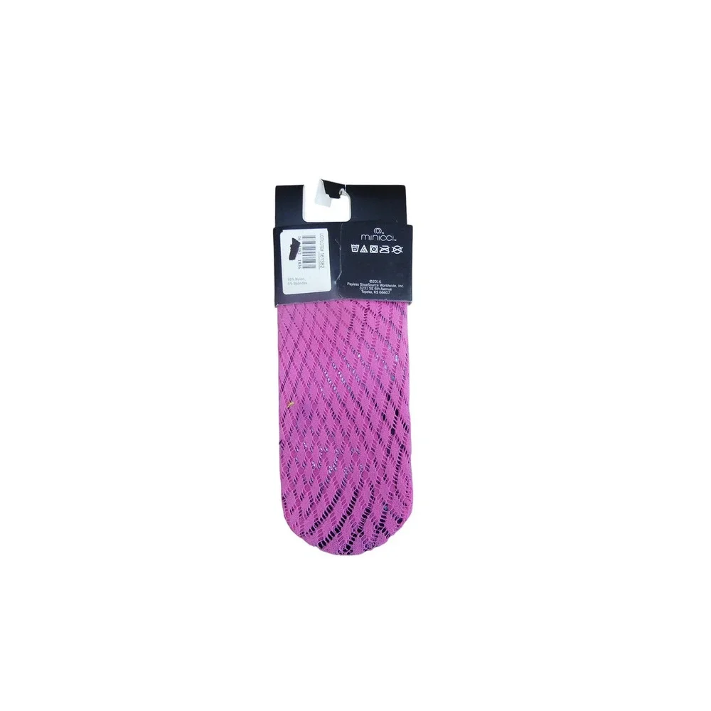Minicci Foot Liner Womens 4-10 Pink New Mesh Crochet Ultra Low No Show Sock